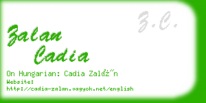 zalan cadia business card